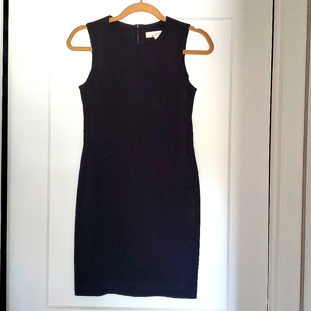 ANN TAYLOR LOFT PETITES, LITTLE BLACK DRESS, size OP